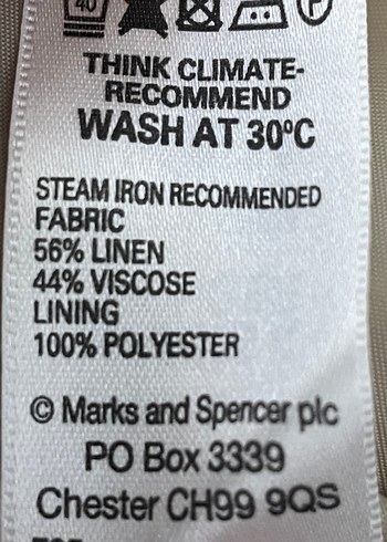 Kemerli Bej Midi Keten Elbise - Görsel 6