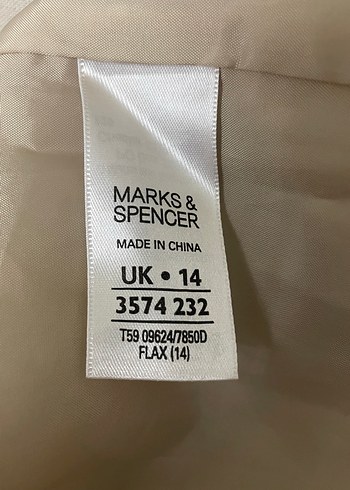 Kemerli Bej Midi Keten Elbise - Görsel 5