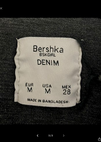 Bershka Sıfır Siyah Kadın Kot Ceket - Görsel 3