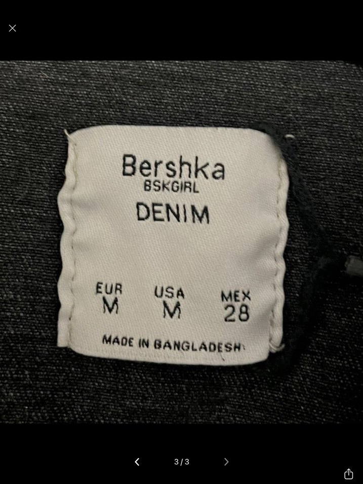 Bershka Sıfır Siyah Kadın Kot Ceket - Görsel 3