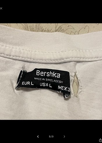 Bershka Oversize Beyaz Baskılı Kısa Kollu Crop Tişört - Görsel 3