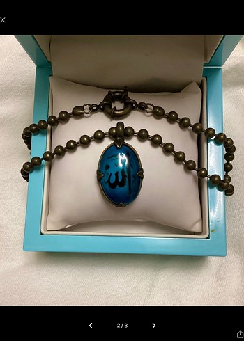 Turkuaz 925 Ayar Gümüş Kolye - Görsel 2