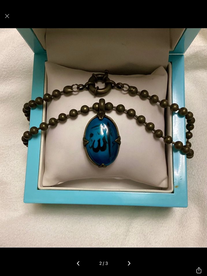 Turkuaz 925 Ayar Gümüş Kolye - Görsel 2