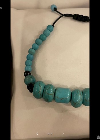 Turkuaz Boncuklu Bohem Bileklik - Görsel 3