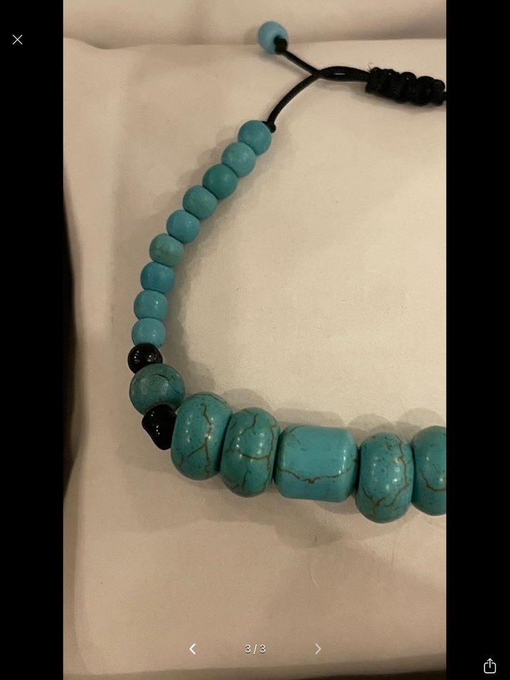 Turkuaz Boncuklu Bohem Bileklik - Görsel 3