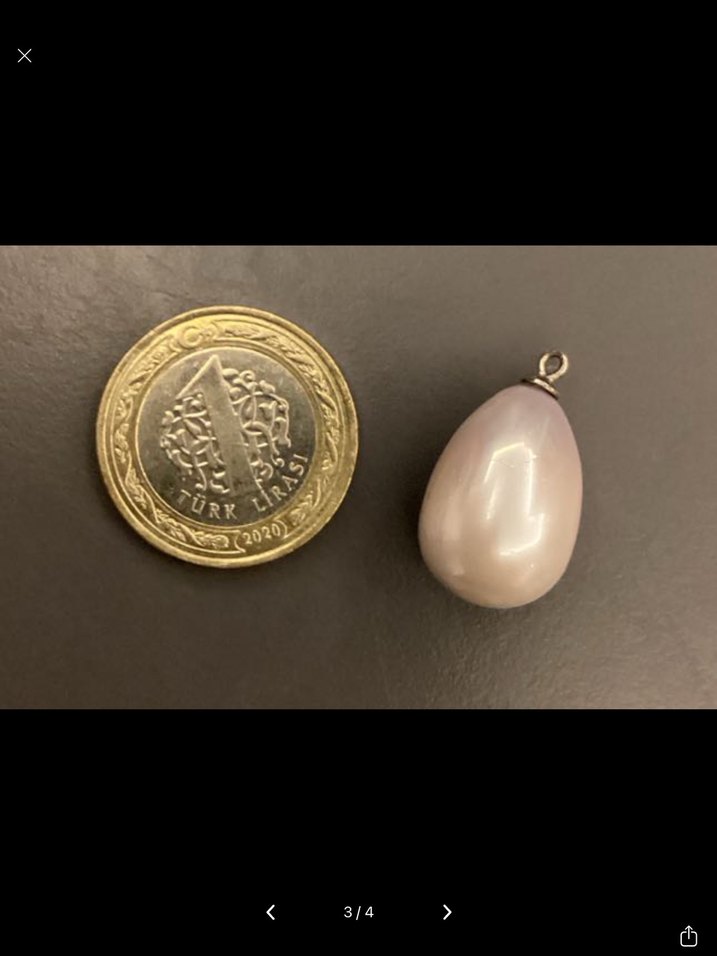 Hakiki Barok İnci Şık Kolye Ucu - Görsel 3