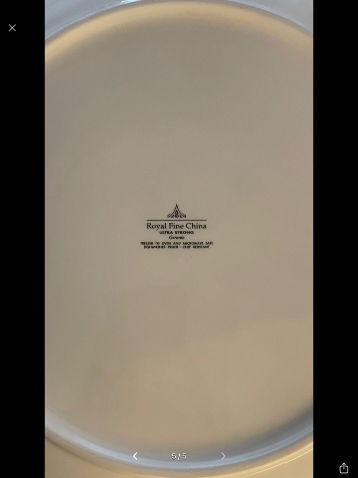 Royal Bone China~6'lı Porselen Tabak Setğ - Görsel 5
