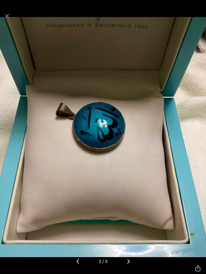 925 Ayar Gümüş Turkuaz Bohem Kolye Ucu - Görsel 2