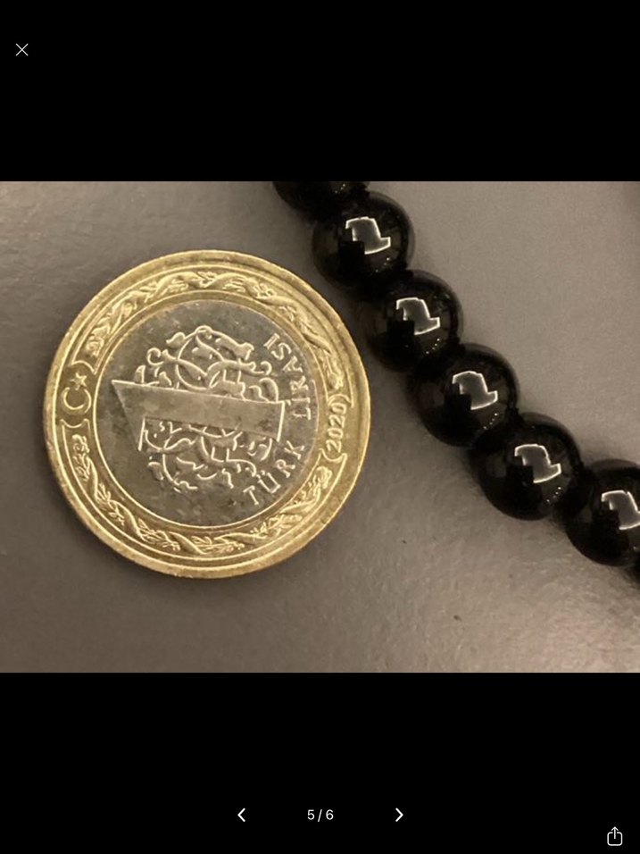 Oniks Taş Gümüş Detaylı Tasarım Tesbih - Görsel 5