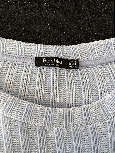 l Beden mavi Renk Bershka Kazak
