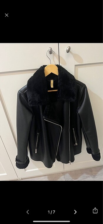 Mango içi suni kürklü Biker Ceket S-M beden