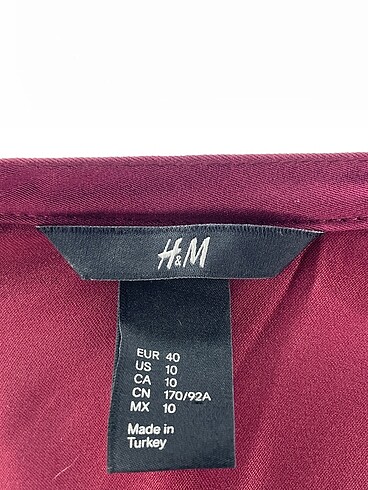 40 Beden bordo Renk H&M Kısa Elbise %70 İndirimli.