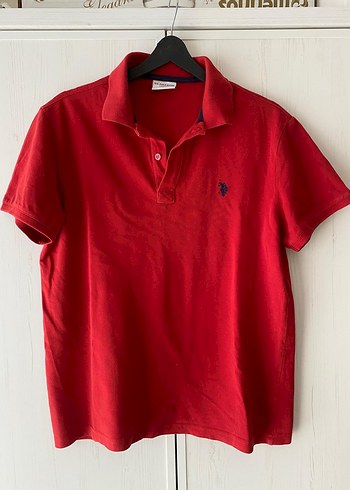 U.S. Polo Assn. Erkek Kırmızı Polo Tişört - Görsel 2