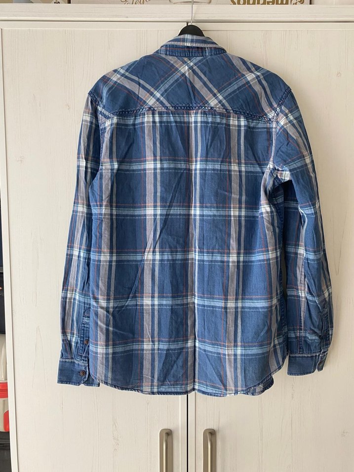 mavi marka erkek Mavi Ekose Gömlek - Görsel 2