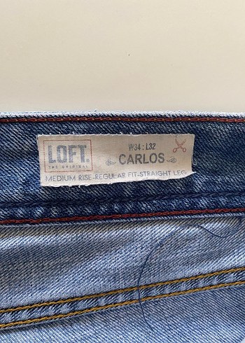 34 Beden mavi Renk loft marka mavi Denim Erkek Pantolon