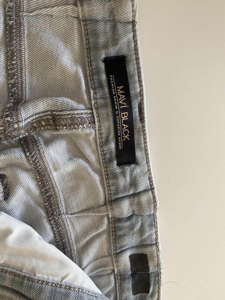 Gri Bol Kesim Erkek Kot Pantolon - Görsel 2