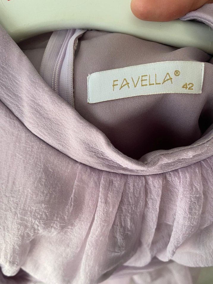 Drapeli Mor Uzun Kadın Abiye Elbise - Görsel 3