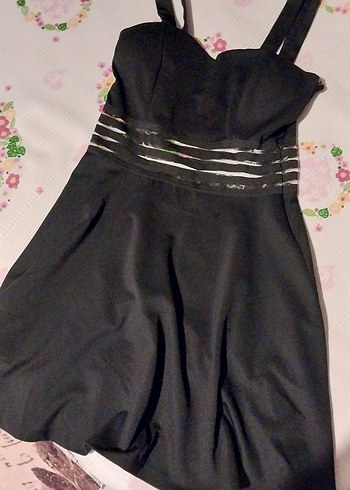 Siyah Straplez Goth Midi Elbise