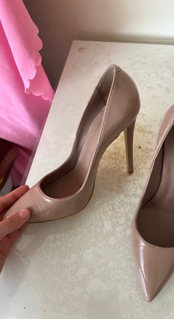 Jabotter Bej Rugan Stiletto Topuklu Kadın Ayakkabı - Görsel 4