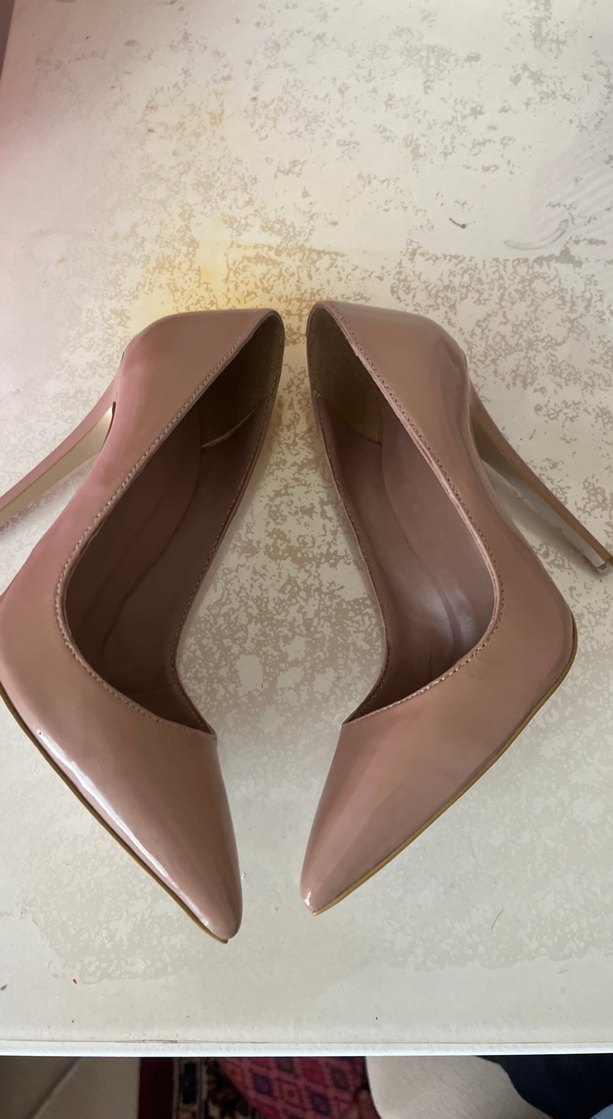 Jabotter Bej Rugan Stiletto Topuklu Kadın Ayakkabı - Görsel 5