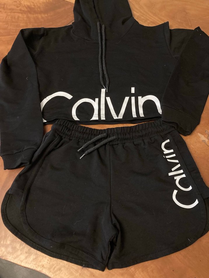 Siyah Calvin Klein Mini şort takım - Görsel 2