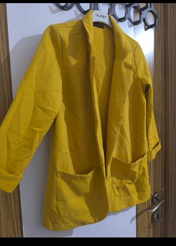Defacto Sarı Düğmeli Kadın Blazer Ceket