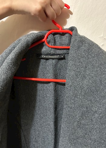 Gri Uzun Kadın Kaban - Görsel 2