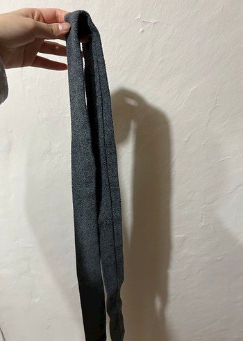 Gri Uzun Kadın Kaban - Görsel 7