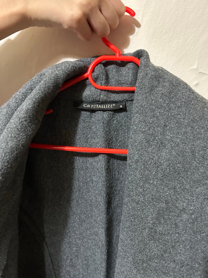 Gri Uzun Kadın Kaban - Görsel 2