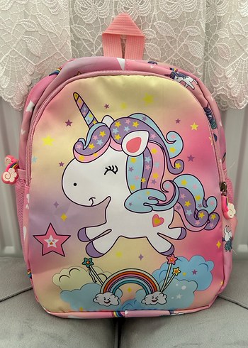 Renkli Unicorn Desenli Çocuk Okul Çantası - Görsel 2