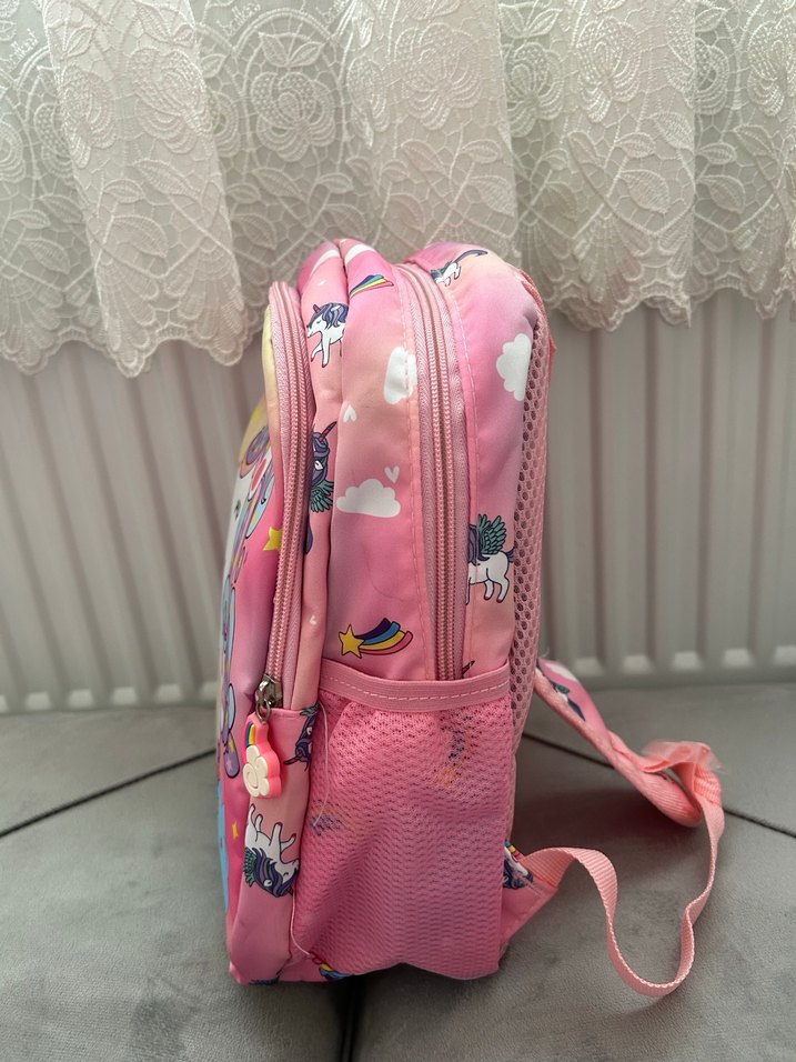 Renkli Unicorn Desenli Çocuk Okul Çantası - Görsel 3