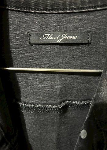 Gri Düğmeli Kadın Denim Ceket - Görsel 4