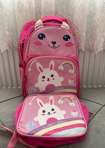 Pembe Çocuk Okul Çantası - Rabbit Space - Görsel 3