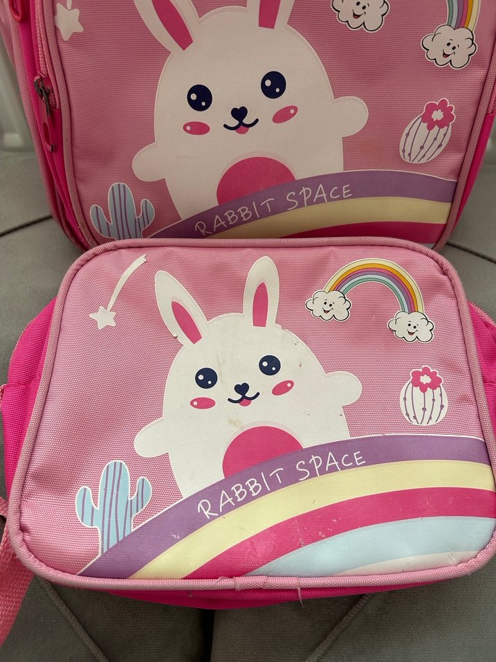 Pembe Çocuk Okul Çantası - Rabbit Space - Görsel 2