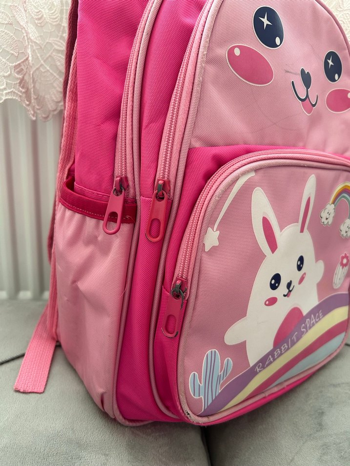 Pembe Çocuk Okul Çantası - Rabbit Space - Görsel 5
