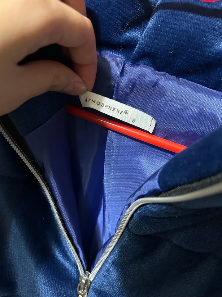 Kadın Mavi Peluş Kürk Detaylı Ceket - Görsel 4