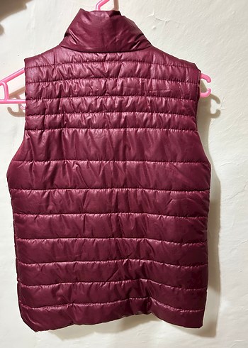 Parlak Bordo Kadın Şişme Yelek - Görsel 4