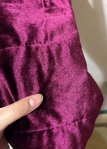 Bordo Parlak Kadın Fermuarlı Ceket - Görsel 6