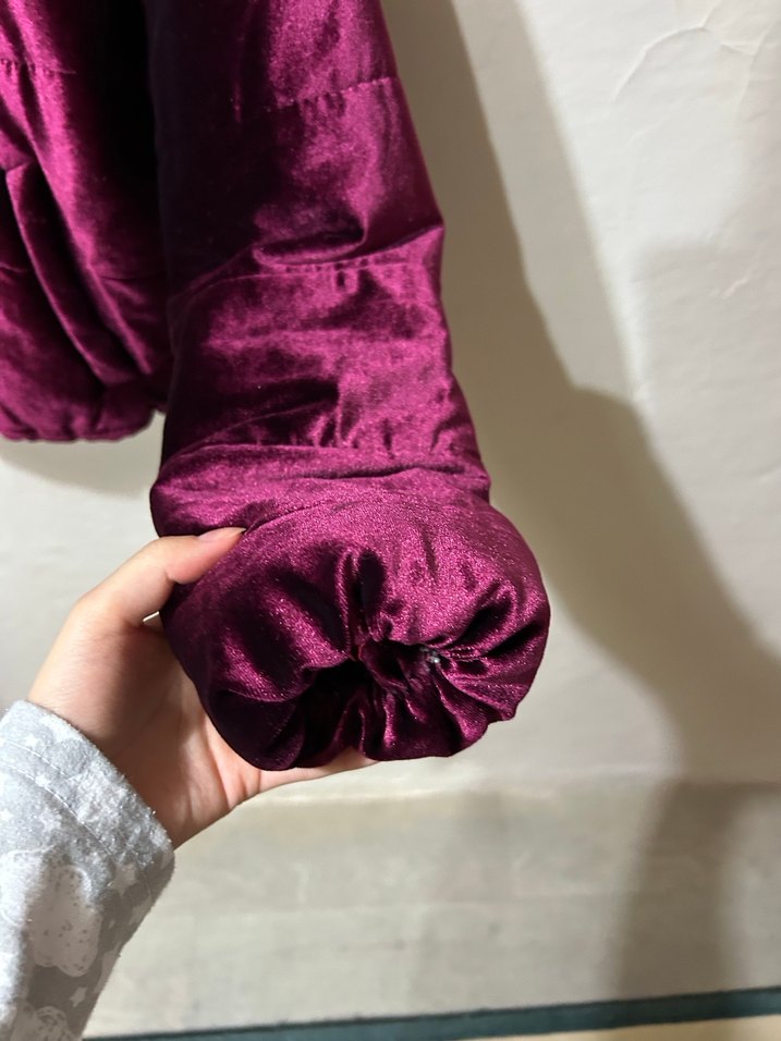 Bordo Parlak Kadın Fermuarlı Ceket - Görsel 3