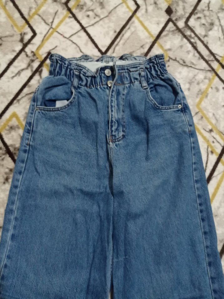 Gri Tonlu Salaş Street Style Kadın Denim Pantolon - Görsel 2