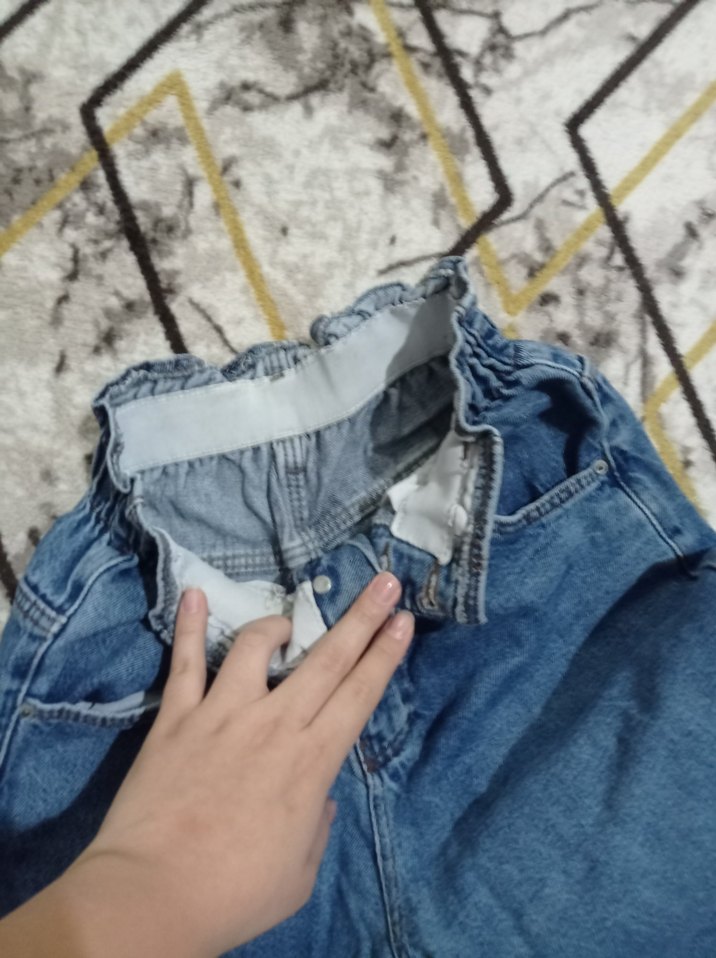 Gri Tonlu Salaş Street Style Kadın Denim Pantolon - Görsel 3