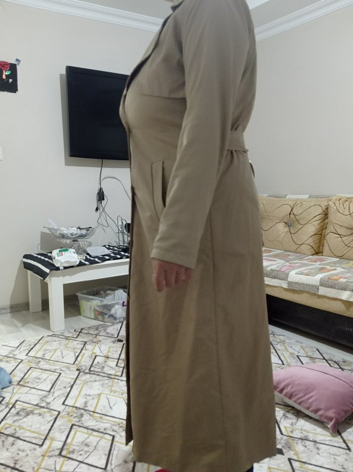 krem trençkot - Görsel 3