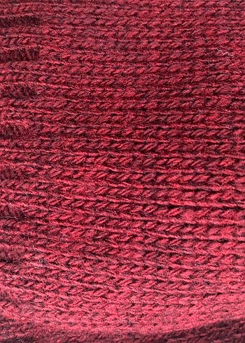 Bordo Puantiyeli Örgü Kadın Bere - Görsel 2