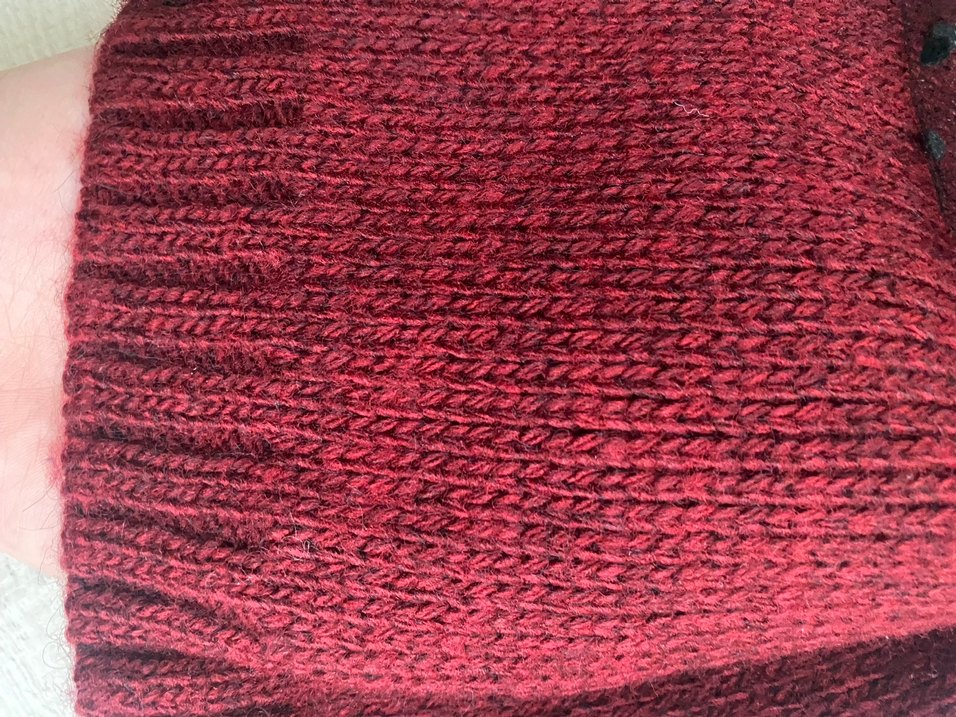 Bordo Puantiyeli Örgü Kadın Bere - Görsel 2