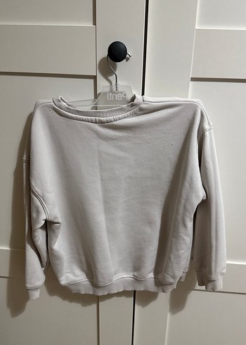 Beyaz Baskılı Kız Sweatshirt - Görsel 3