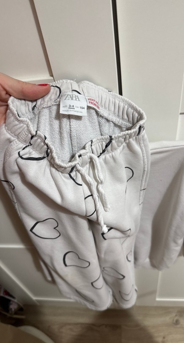 Beyaz Baskılı Kız Sweatshirt - Görsel 4