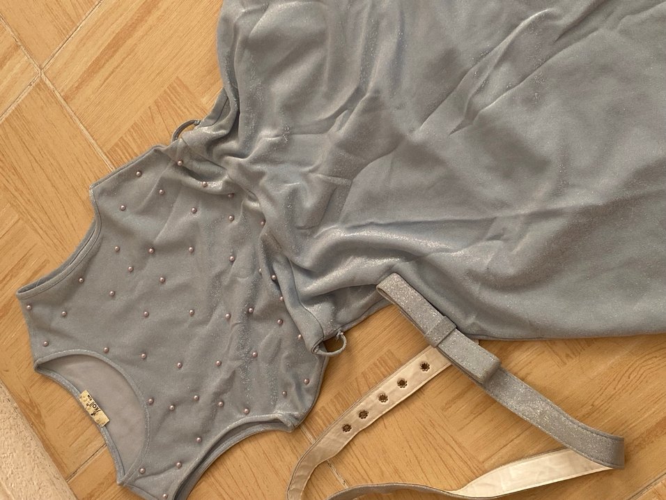 Boncuk İşlemeli Kız Çocuk Bohem Elbise 
bebek mavisi - Görsel 2