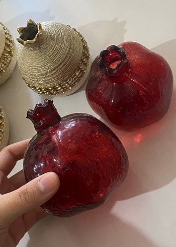 simli gold nar şeklinde süsler - Görsel 3