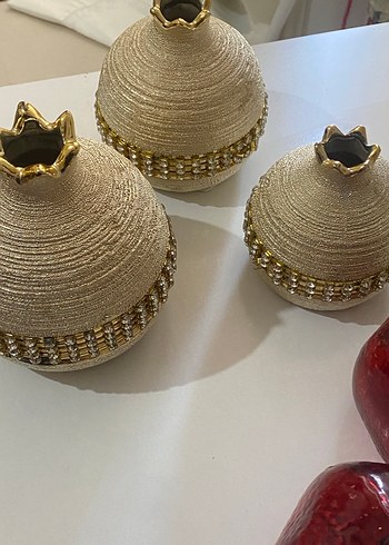 simli gold nar şeklinde süsler - Görsel 2