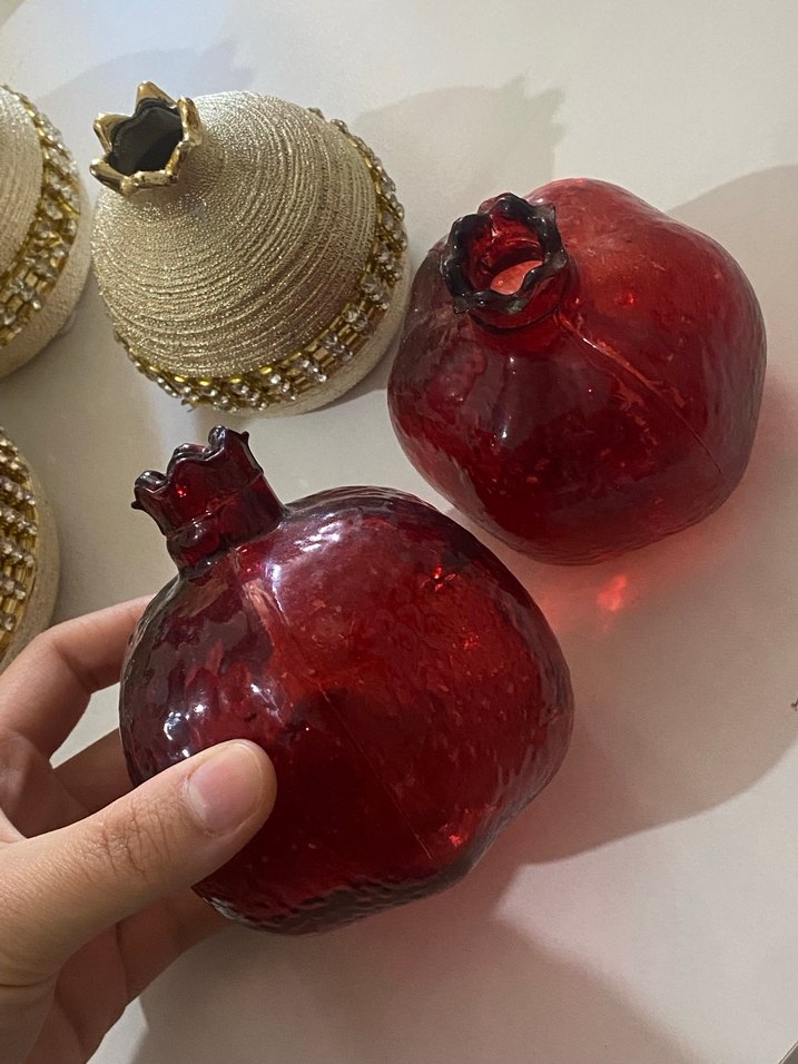 simli gold nar şeklinde süsler - Görsel 3